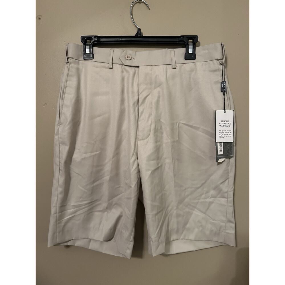 Bocaccio FS-800 Golf Short Stone 32 Waist Flat Front Expandable Waistband NWT